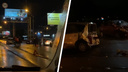 «Хэтчбэк лишился зада»: последствия массового ночного ДТП на Димитровском мосту сняли на видео