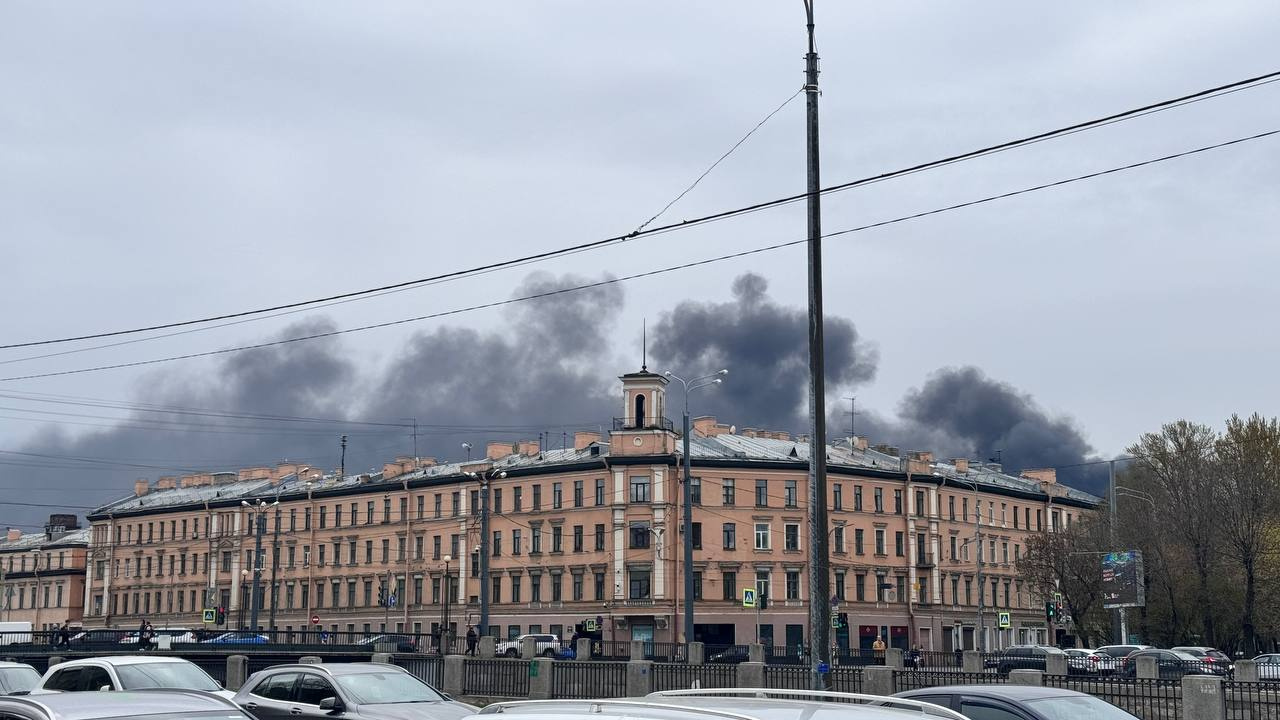 На юго-западе Петербурга дым, пожар, что горит - 13 мая 2024 - ФОНТАНКА.ру