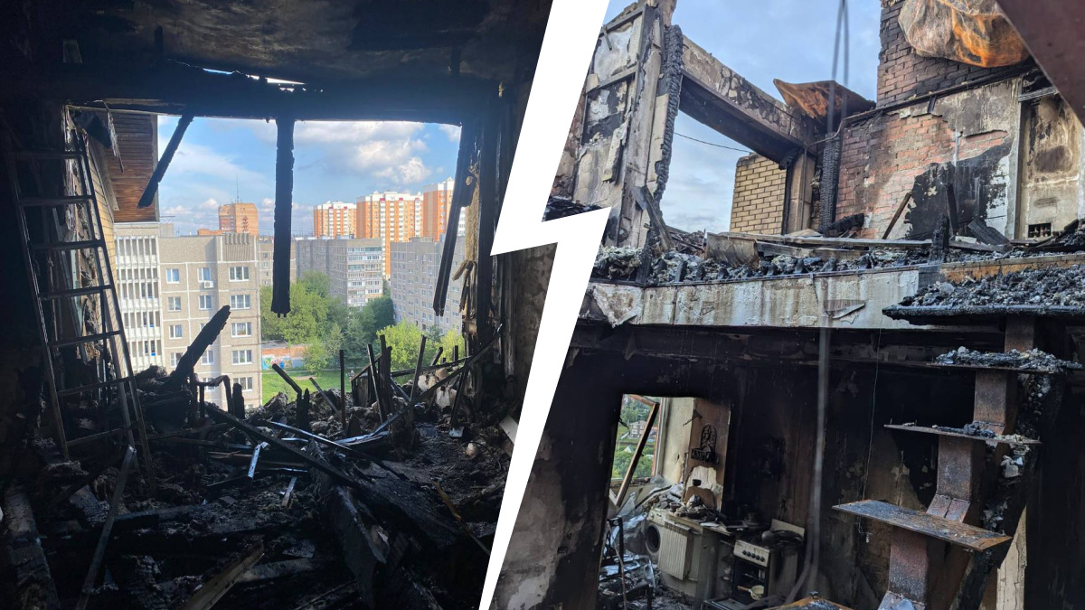 Ни коммуникаций, ни крыши. Жильцы сгоревшего дома в Подольске две недели вынуждены жить в полуразрушенных квартирах