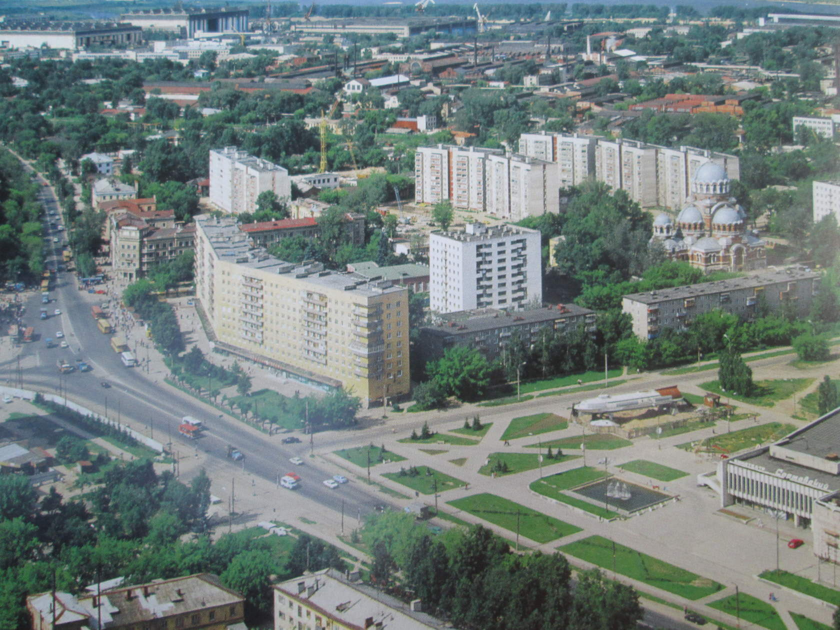 Центр Сормова сфотографирован с вертолета, 1994–1995 гг.