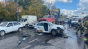 «Больше 150 гнал»: водитель VW c наклейками «Яндекс.Еды» устроил массовое ДТП в Копейске, ранен ребенок