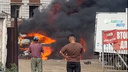 На стоянке в районе Хилка выгорели фура и ВАЗ — фото того, что от них осталось