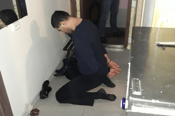 Заур Каримов во время ареста