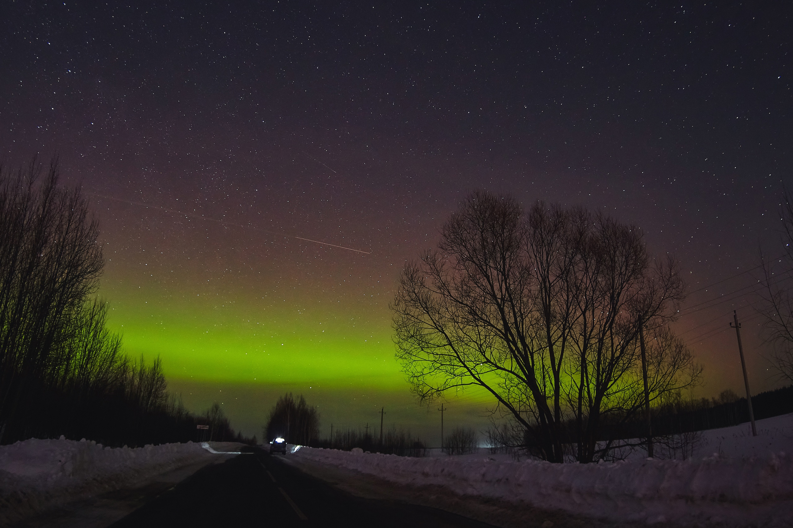 Изумрудное небо. Публикуем завораживающие фото северного сияния в Нижегородской области