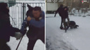 Вырвали лопату и начали ей бить: трое новосибирских подростков напали на дворника — шокирующие кадры