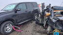 Жертва тумана. В Самарской области Hyundai отбросило от грузовика под внедорожник