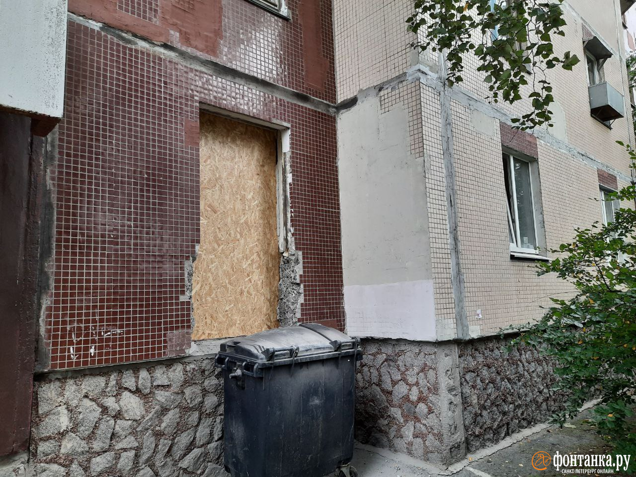 В доме на Гаккелевской окно превратили в дверь. Жители увидели угрозу для стен и берез и вызвали полицию