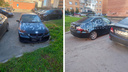«Казел рагатый»: вандалы исписали оскорблениями две машины в новосибирском дворе — фото