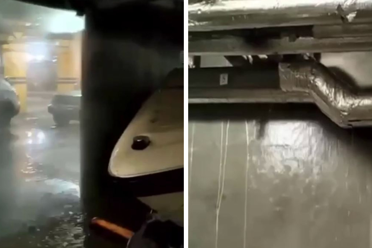 «Весь ЖК разваливается». В многострадальном «Анкудиновском парке» фонтан из кипятка затопил подземную парковку
