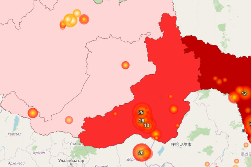 Карта пожаров забайкальского края