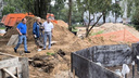 В Сормовском районе начали строить сухой фонтан