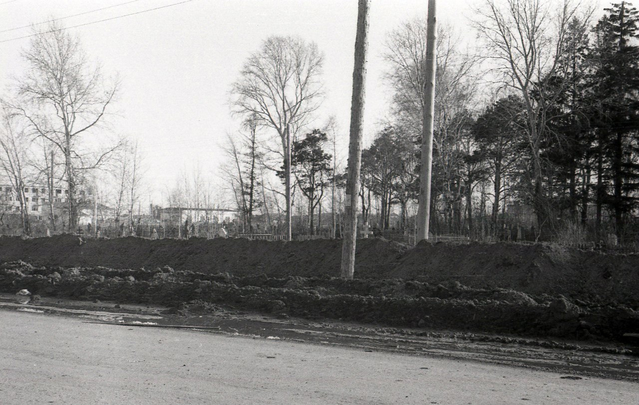 Вид на Текутьевское кладбище в 1965 году незадолго до его закрытия