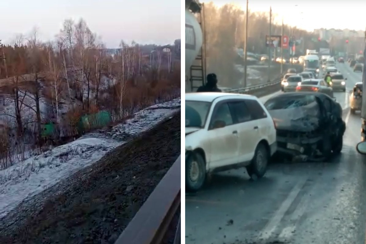 Грузовик улетел в кювет: подробности массового ДТП с пострадавшим на Бердском шоссе