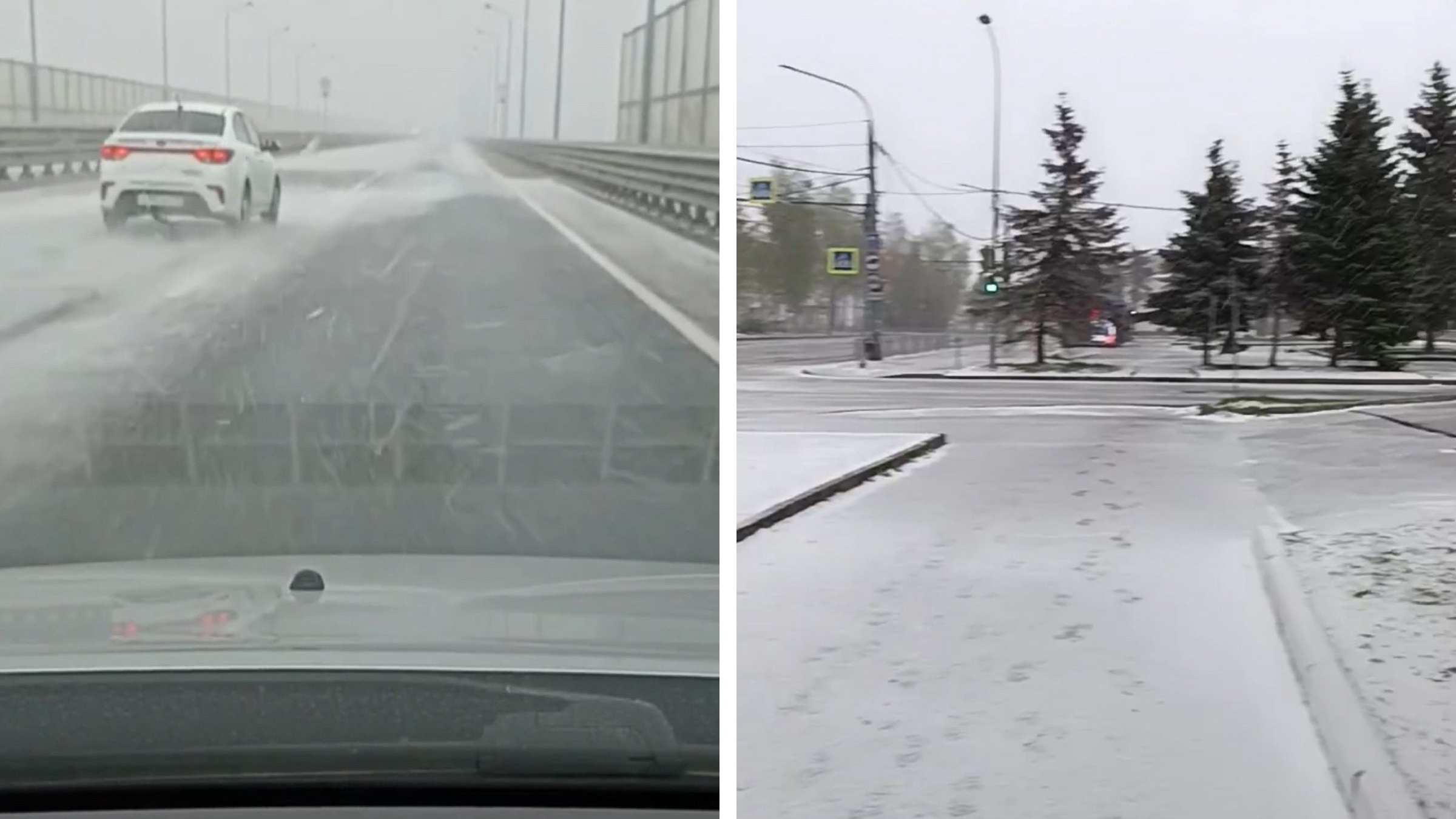 «Ветер повалил дерево»: Ярославль и область на 9 Мая замело снегом. Видео