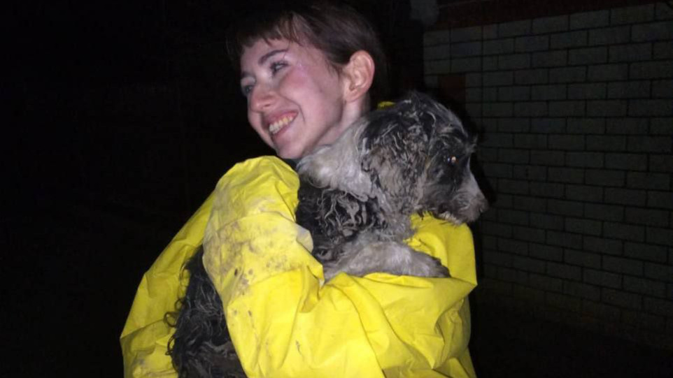 Девушка в Минводах собрала команду и полезла в трубу, чтобы спасти собаку