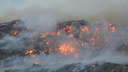 Языки пламени и черный столб дыма: как тушили пожар на свалке у Хилокского рынка — фоторепортаж