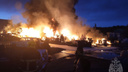 В Нижнем Новгороде сгорела дотла площадка по утилизации отходов — видео