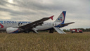Появились первые кадры c самолетом, который сел в поле в Новосибирской области
