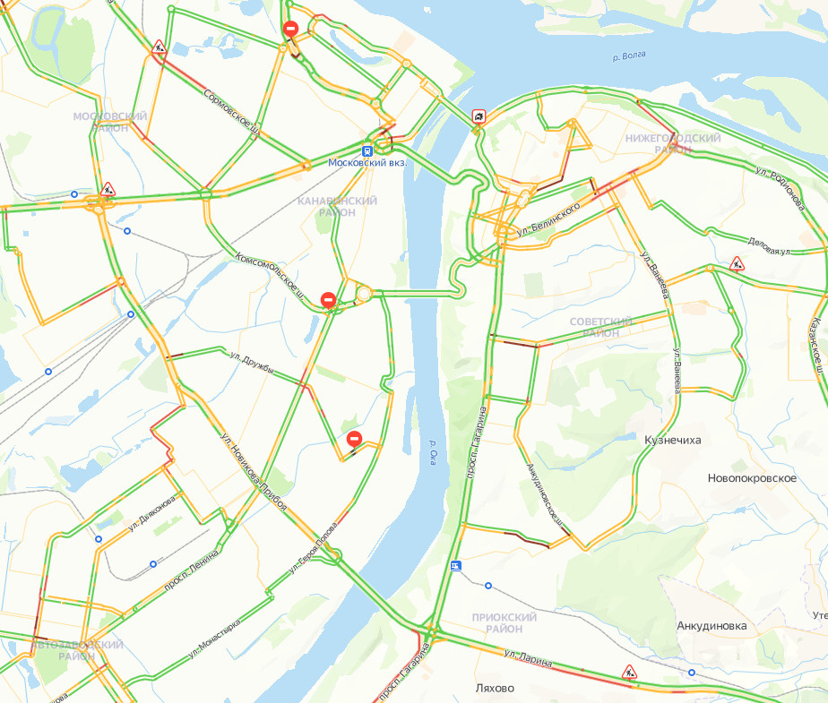 Пробки нижний новгород сейчас проспект гагарина