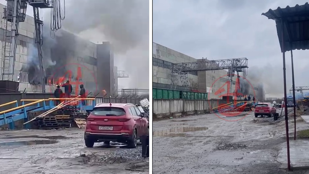 На Станционной загорелись склады — видео пожара, с которым борются 46 человек