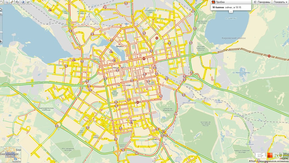 Карта екатеринбурга в реальном времени