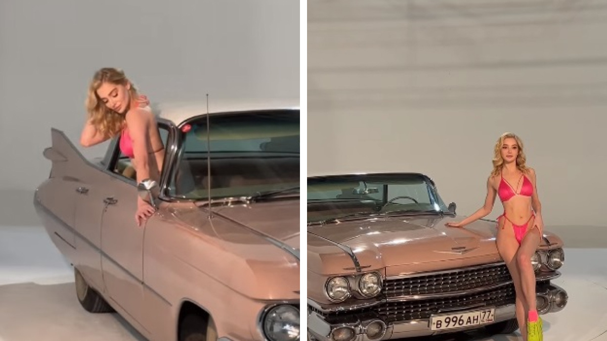 Участница «Мисс России» из Новосибирска снялась в купальнике на Cadillac — смотрим очень горячее видео
