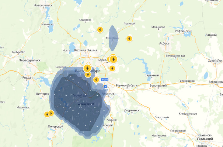 Карта екатеринбурга погода