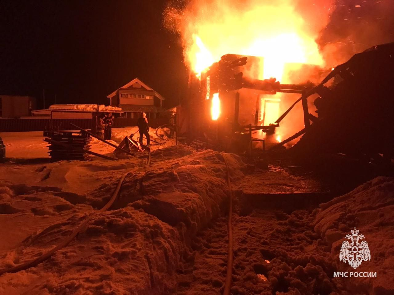 Пожар в бане унес жизни двух человек