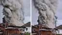 Мощное облако дыма поднялось над горящим складом в Маслянино: впечатляющее видео с пожаром
