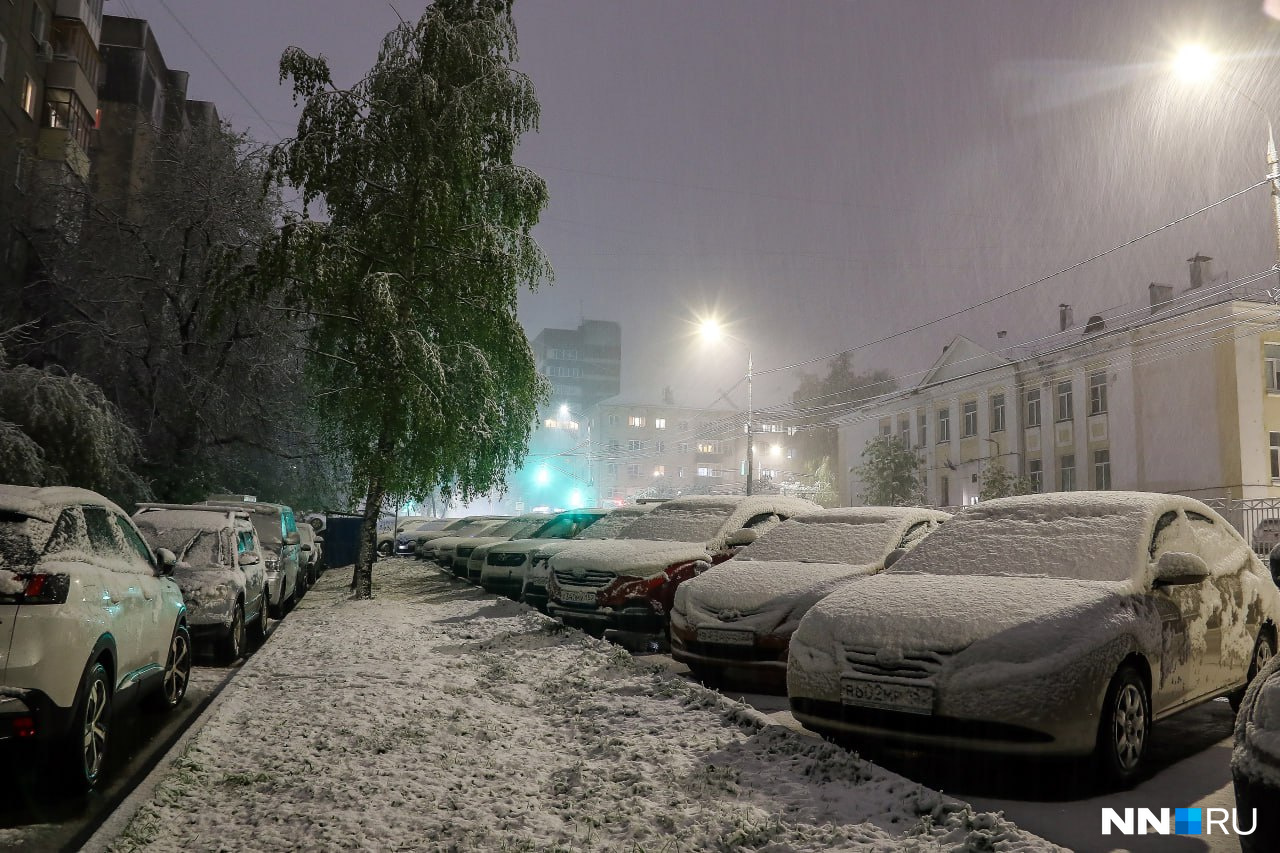 Погода сошла с ума. Нижний Новгород накрыл майский снегопад — много невесенних фото