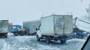 «Лежит на обочине»: грузовики столкнулись на Чуйском тракте — погиб человек
