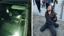 «Помогите, он с ножом»: новосибирец с тесаком атаковал лобовые стекла автомобилей