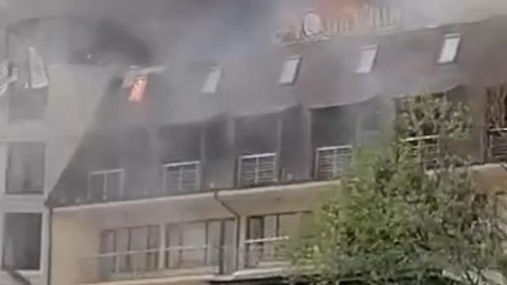 Взрыв попал на видео. Под Туапсе произошел крупный пожар в отеле