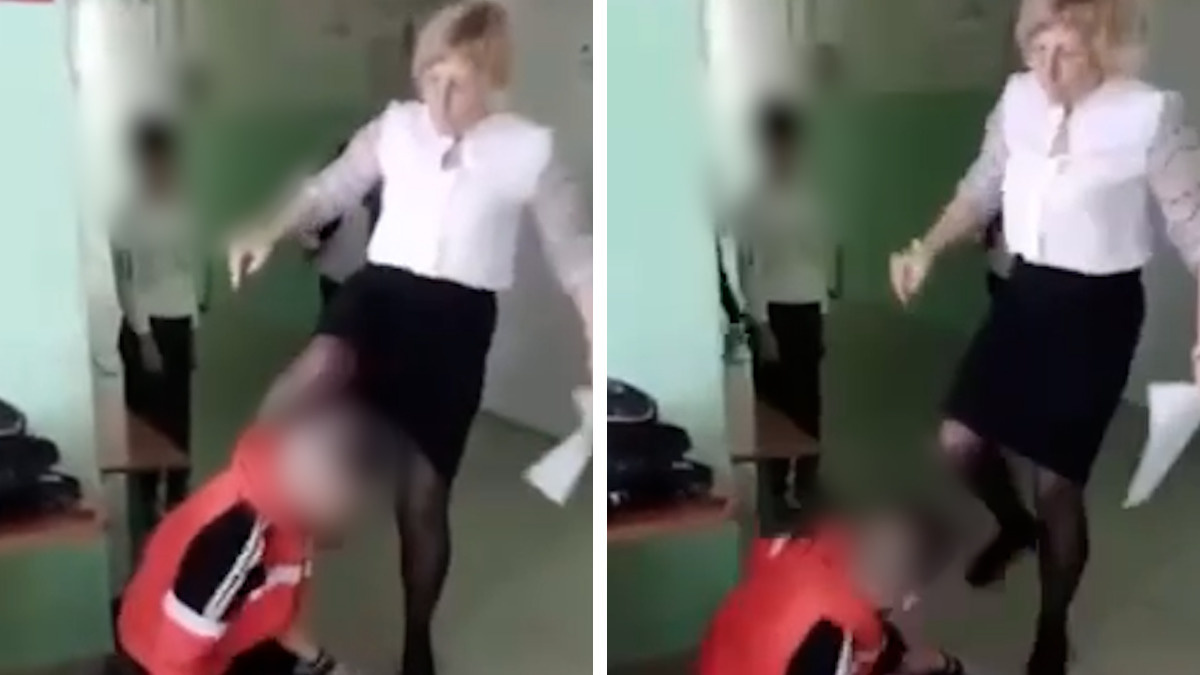 На Урале учительница пнула ребенка и протащила по полу, схватив за капюшон. К делу подключились силовики