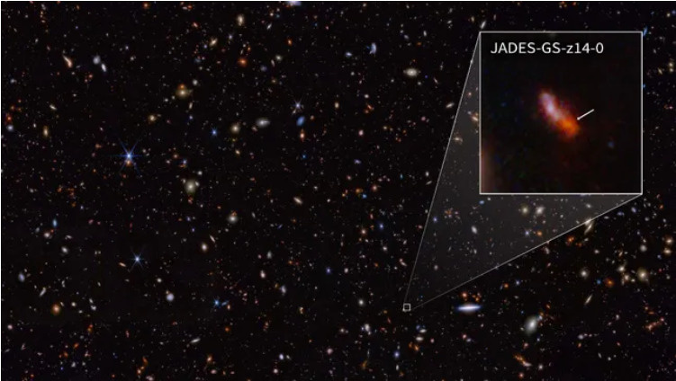 Самую древнюю галактику из известных обнаружил телескоп Джеймса Уэбба
