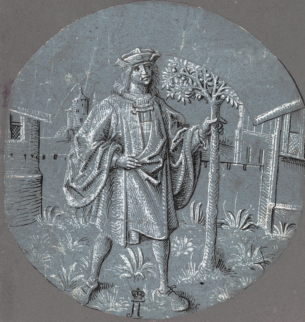Мастер смерти Авессалома. «Аллегория месяца апреля». 1500–1510 годы. Государственный Эрмитаж
