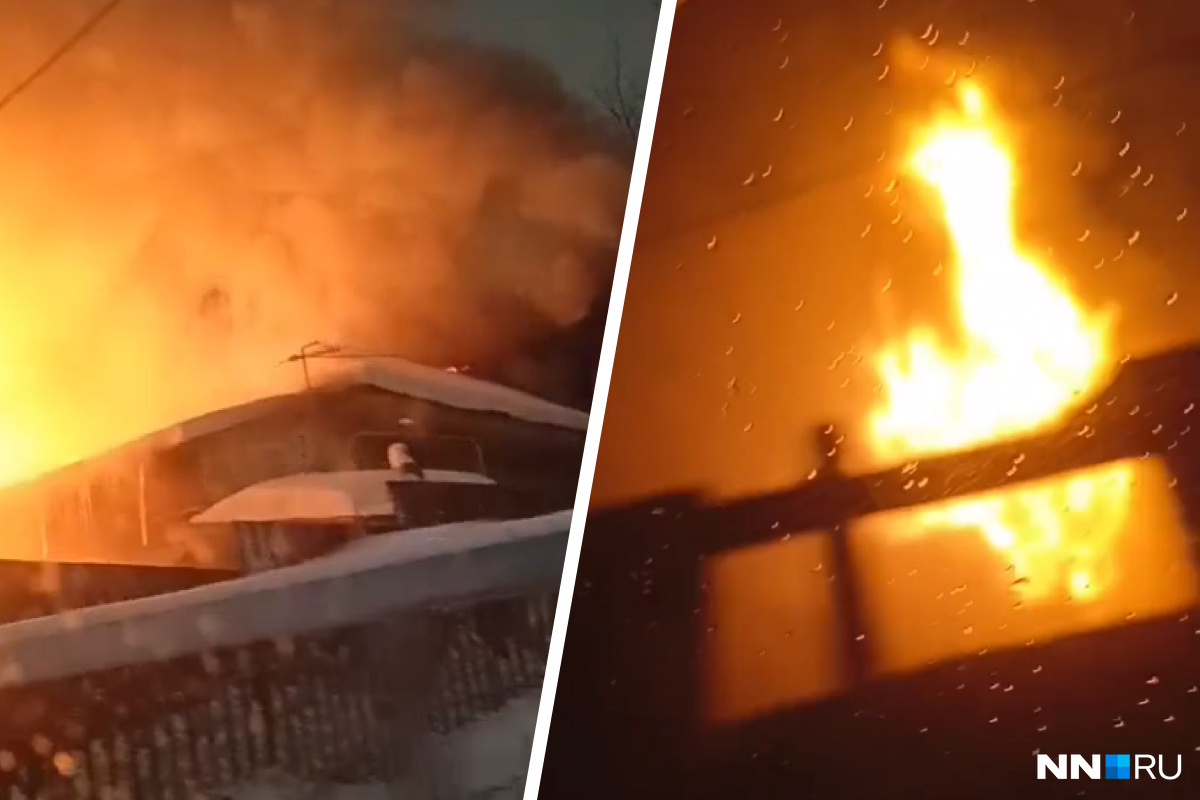 Мощный пожар в микрорайоне Лапшиха: публикуем видео