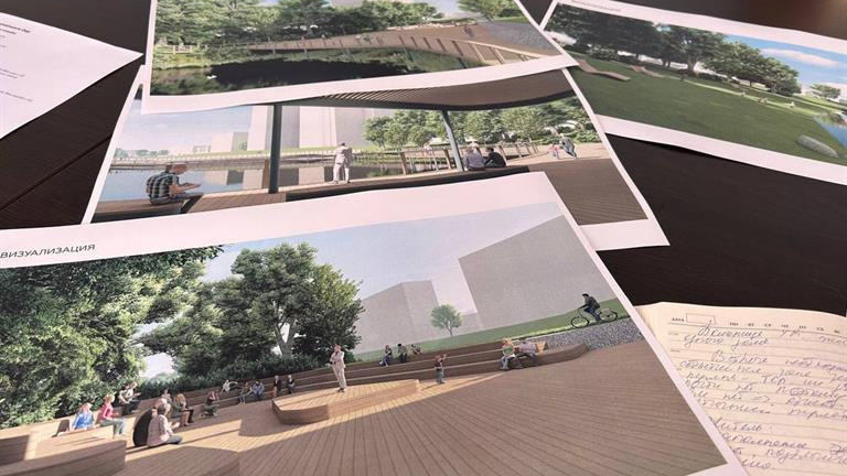 Проектировщики показали макеты будущего благоустройства трех озер в Пашенном