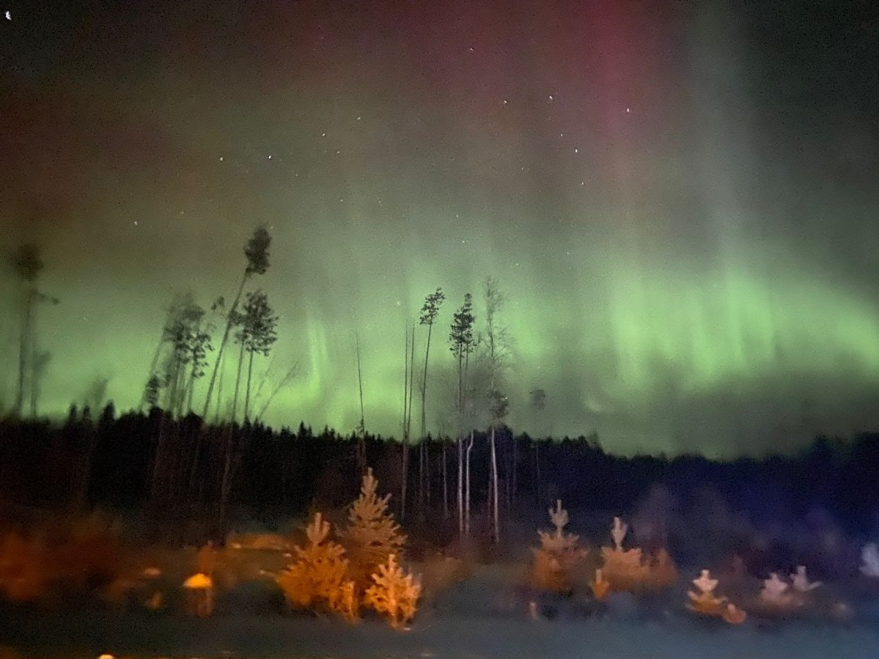 В небе под Екатеринбургом заметили северное сияние: необыкновенные фото