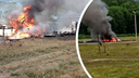 Следователи возбудили уголовное дело после возгорания вертолета на Алтае