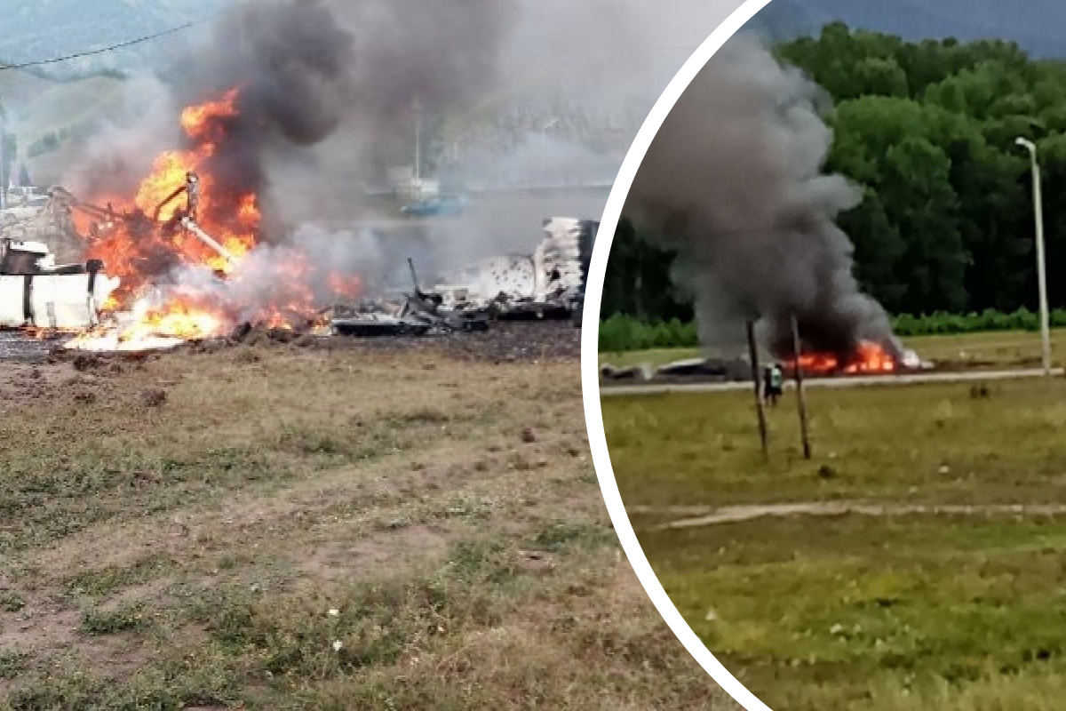 Следователи возбудили уголовное дело после возгорания вертолета на Алтае