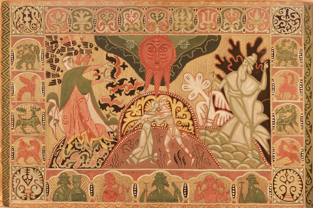 Д.С. Стеллецкий, эскиз занавеса к опере «Снегурочке», 1910–1911
