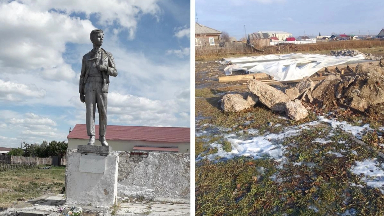 Подрядчику, который снес советский памятник в зауральском селе, выписали крупный штраф