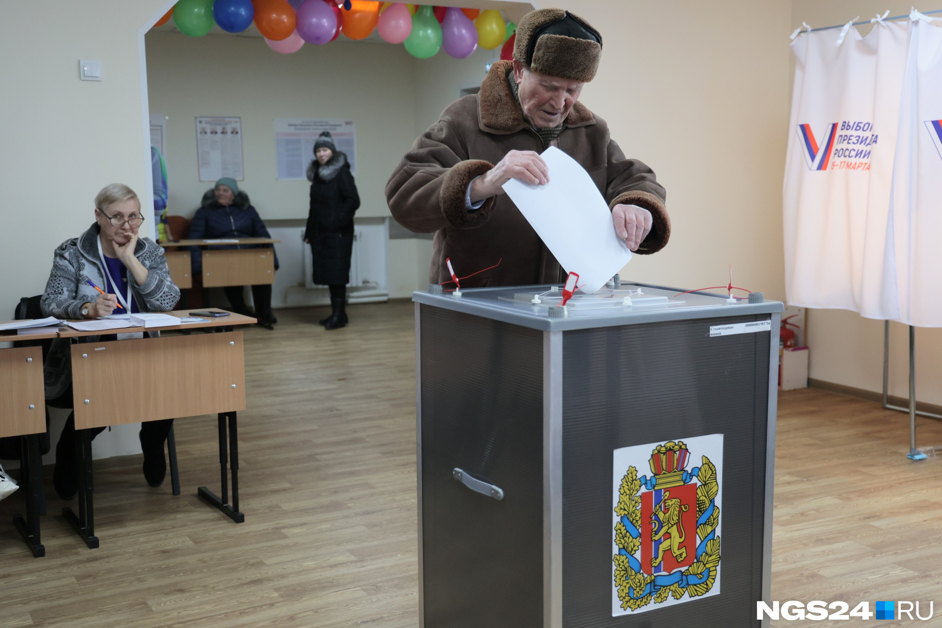 В Красноярском крае завершился первый день выборов президента России. Какую явку показали избиратели?