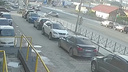 На Владимировской произошло ДТП с тремя седанами — видео лобового столкновения