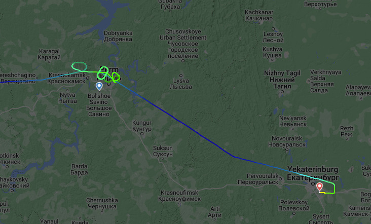 Самолет из Москвы совершил внезапную посадку в Екатеринбурге