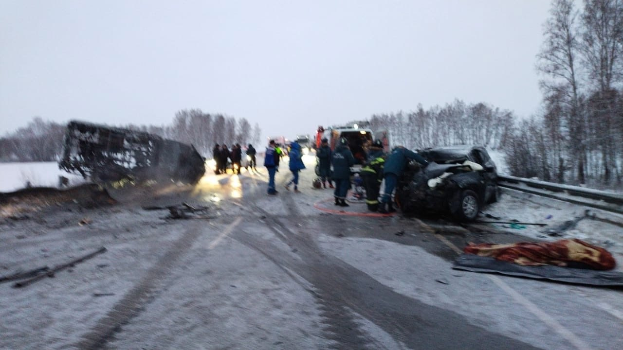 24 января 2017. Авария под Новосибирском. Авария на севере Новосибирской.