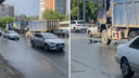 От удара слетела обувь: на левом берегу Новосибирска грузовик сбил мужчину