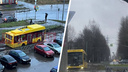 Поворот не туда: «Яавтобус» с пассажирами свернул с маршрута и забуксовал в ярославской грязи