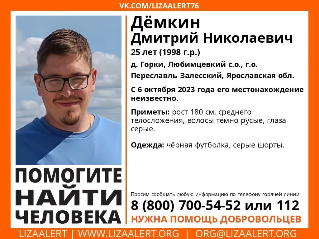 Волонтеры просят помочь в поисках Дмитрия